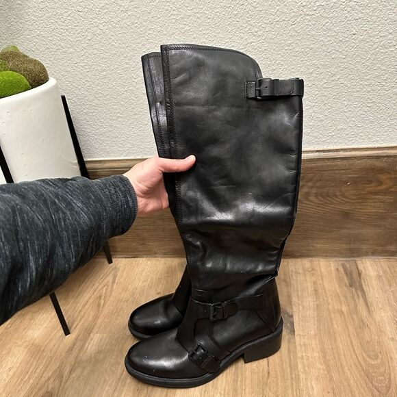 Calvin Klein Jeans Leather Boots Sz 8.5 - Picture 1 of 5